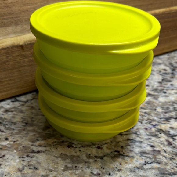 Tupperware Lime Green Stackable Containers - Picture 2 of 3